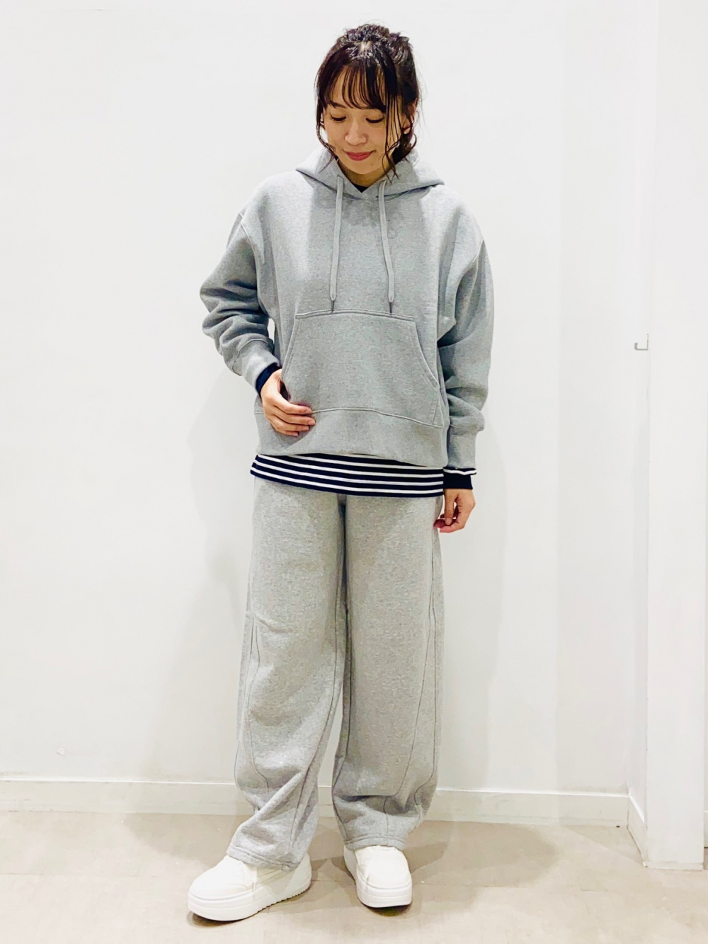 スウェットバレルレッグパンツ、ヘビーウェイトスウェットショート