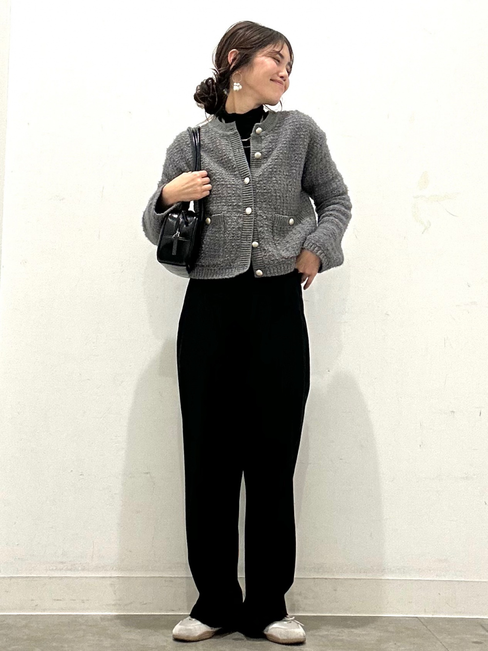 ウォームリブタートルネックT(長袖)、リリヤーンクルーネック