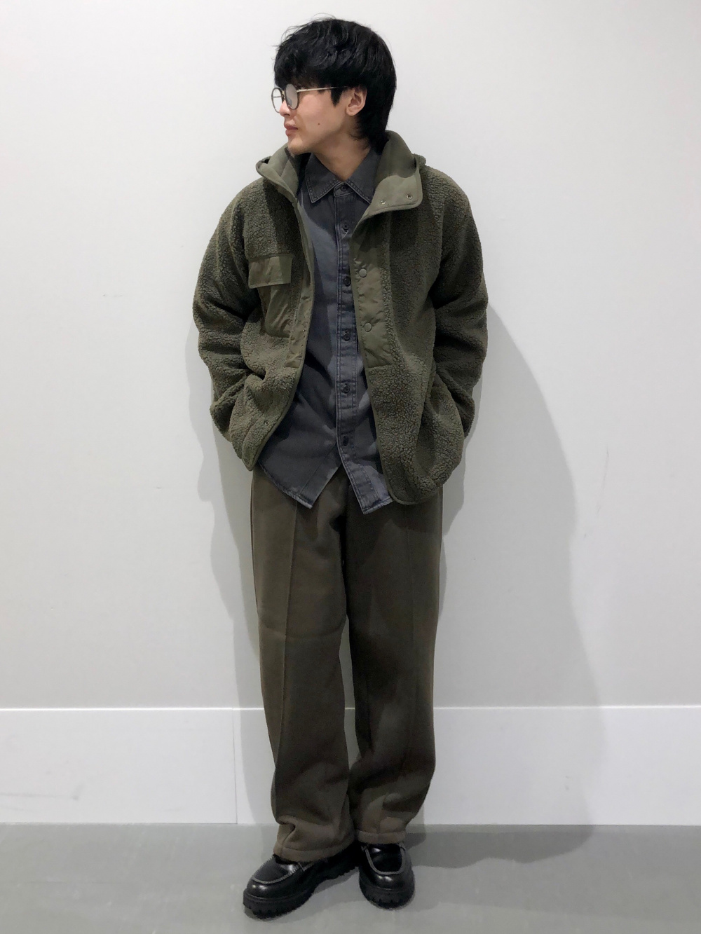 ヘビーウェイトスウェットプルオーバー、ボアフリーススナップパーカ