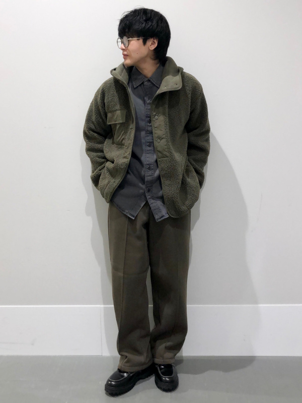 ボアフリーススナップパーカ ENGINEERED GARMENTS、デニムオーバー