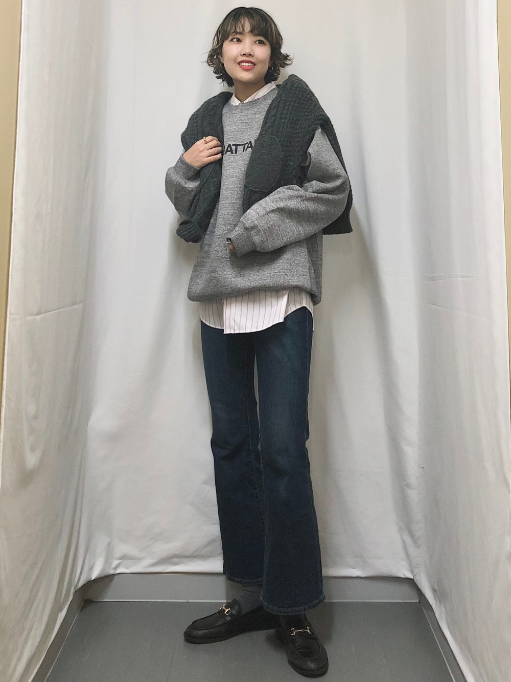 ヘビーウェイトスウェットプルオーバー ENGINEERED GARMENTS、ケーブル 