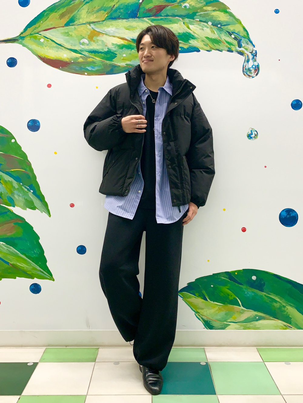 Cotton Color Ribbed Tank Top、Puff Sweat Full-Zip Hoodie」| GU的穿