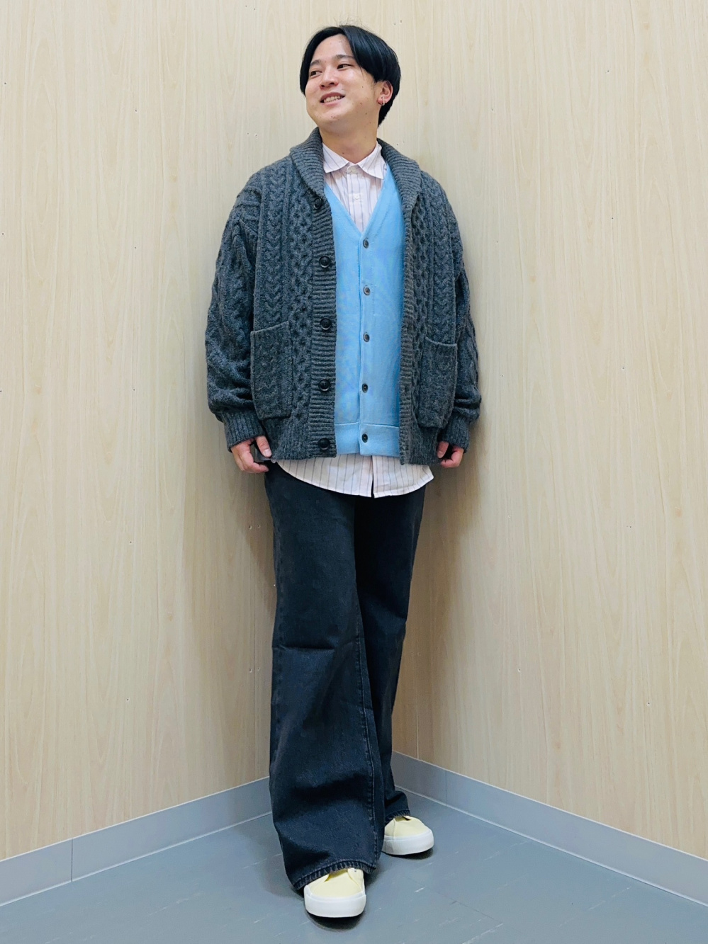 ケーブルショールカラーカーディガン ENGINEERED GARMENTS