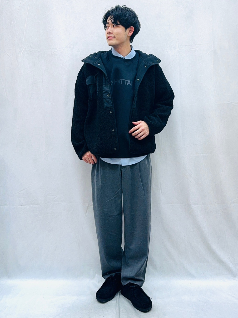 ヘビーウェイトスウェットプルオーバー ENGINEERED GARMENTS、ボア
