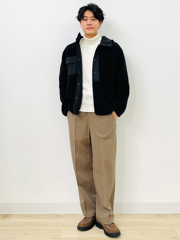 ワイドスラックス(丈標準69.5～73.5cm)（メンズ）の着用コーディネート