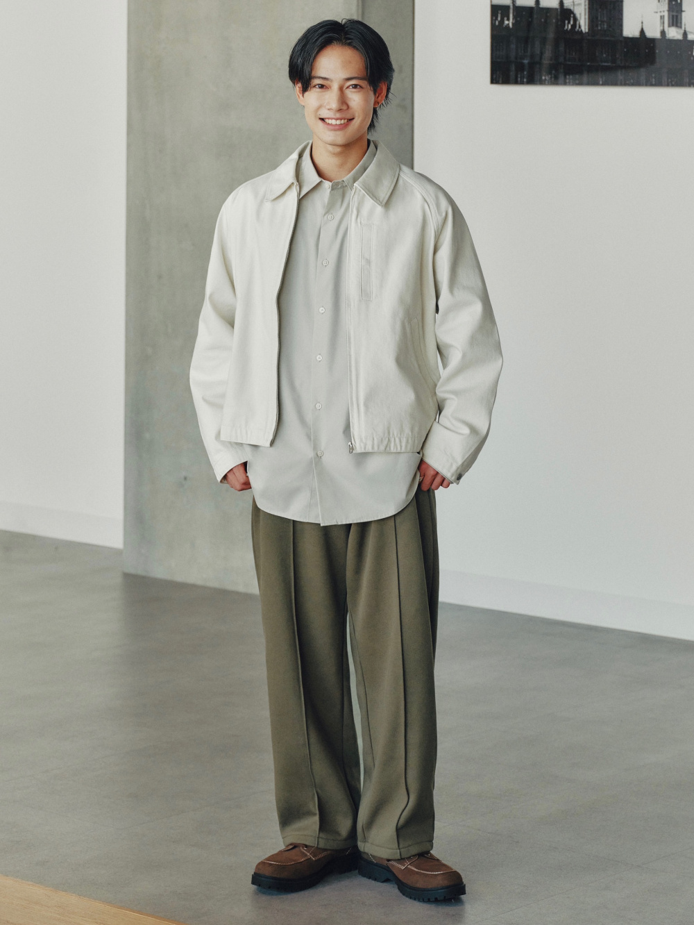 ヘビーウェイトスウェットパンツ ENGINEERED GARMENTS、コットンジップ