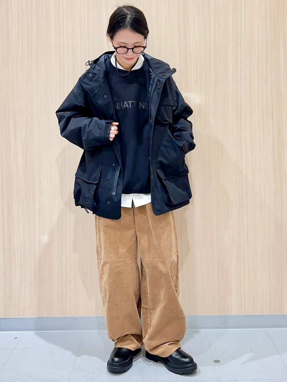 ヘビーウェイトスウェットショートパーカ、パデッドシェルパーカ