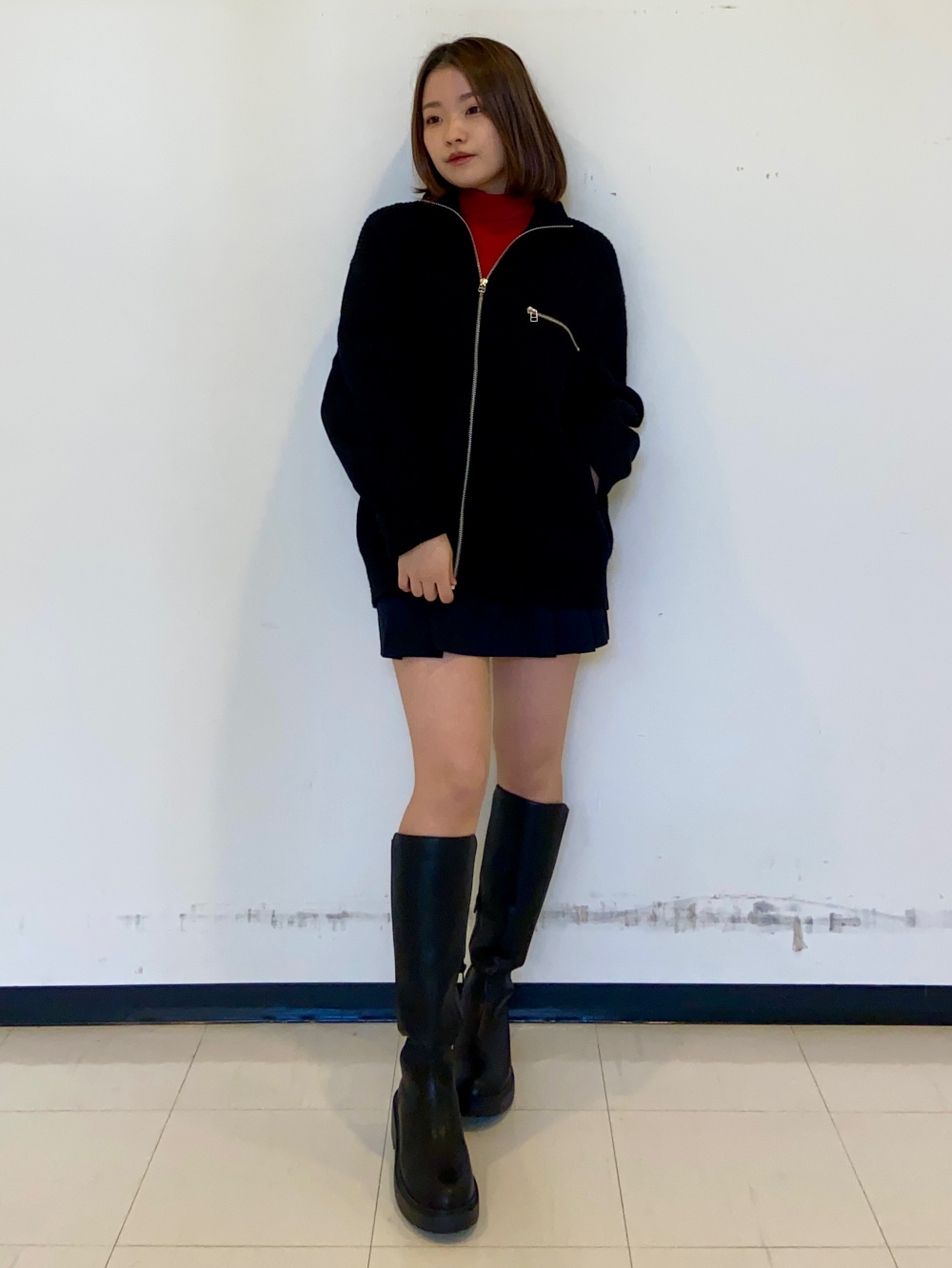 Rib Stitched Full-Zip Knitted Jacket」| GU的穿搭理念