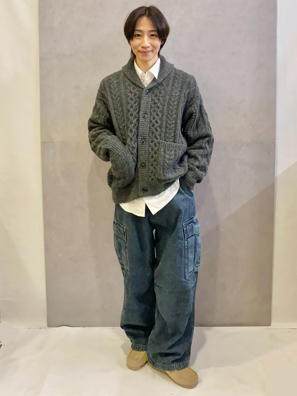 ジーユー ロク フルジップニットジャケット ネイビー M GU Rokh GU公式 | フルジップニットジャケット by rokh GU rokh ジーユー ロク