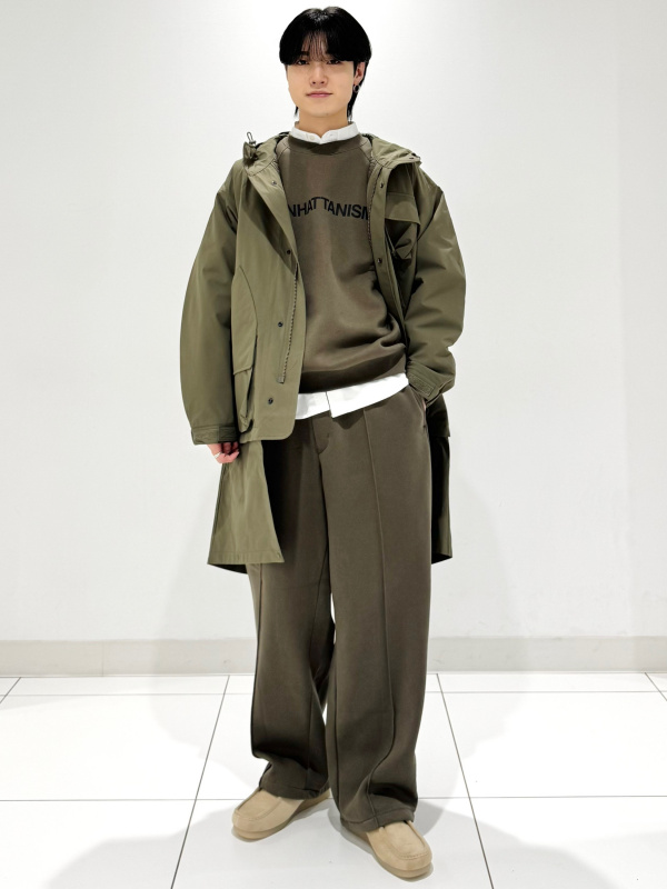 パデッドシェルパーカ ENGINEERED GARMENTS、スウェットライクニット