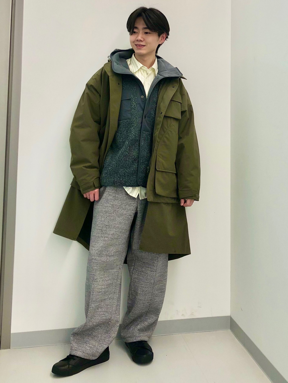 パデッドシェルパーカ ENGINEERED GARMENTS、スウェットライクニット