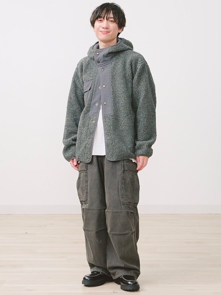 ボアフリーススナップパーカ ENGINEERED GARMENTS、ヘビーウェイト
