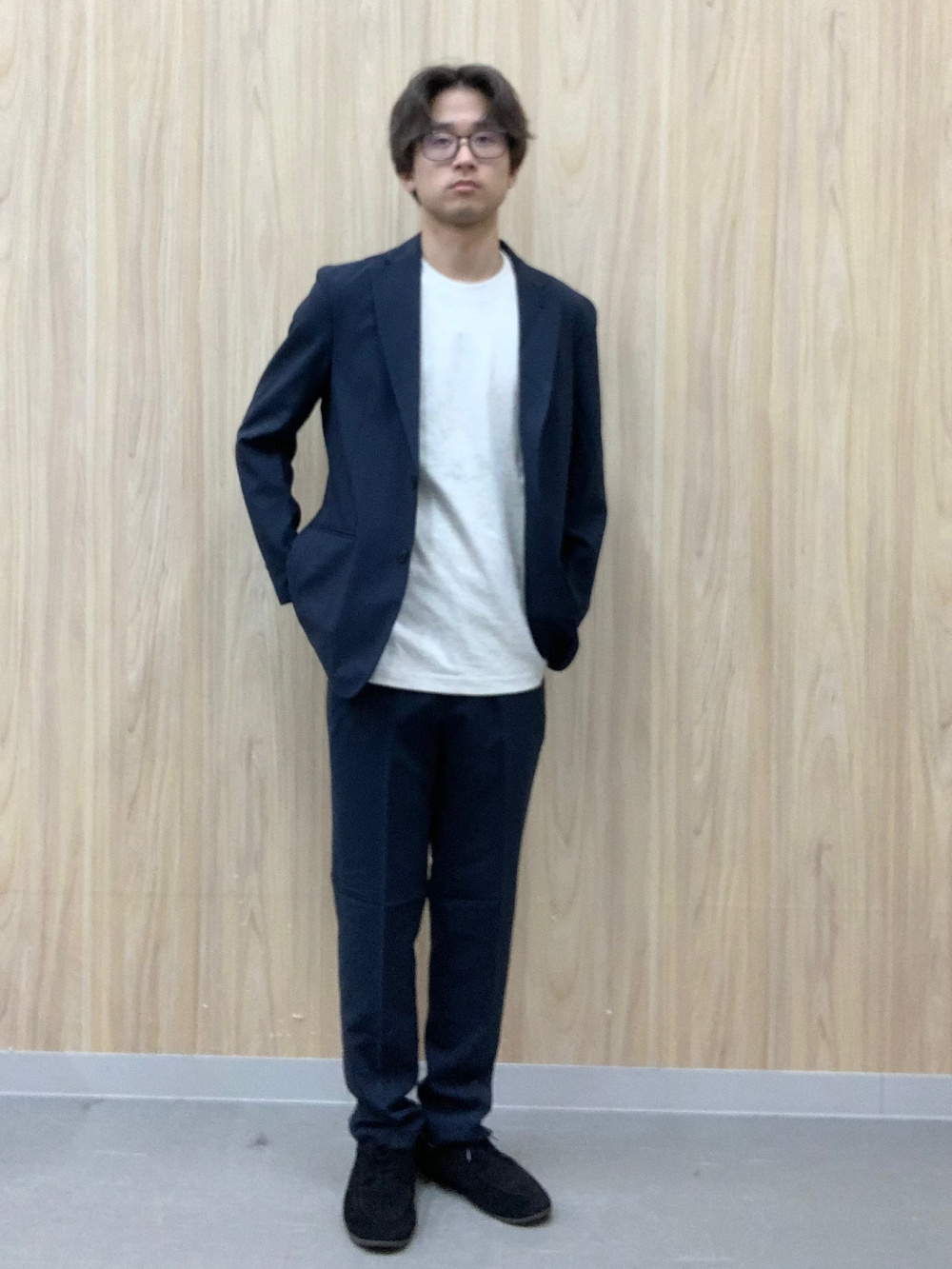 ウォッシャブルテーラードジャケットSW(セットアップ可能)、コットン