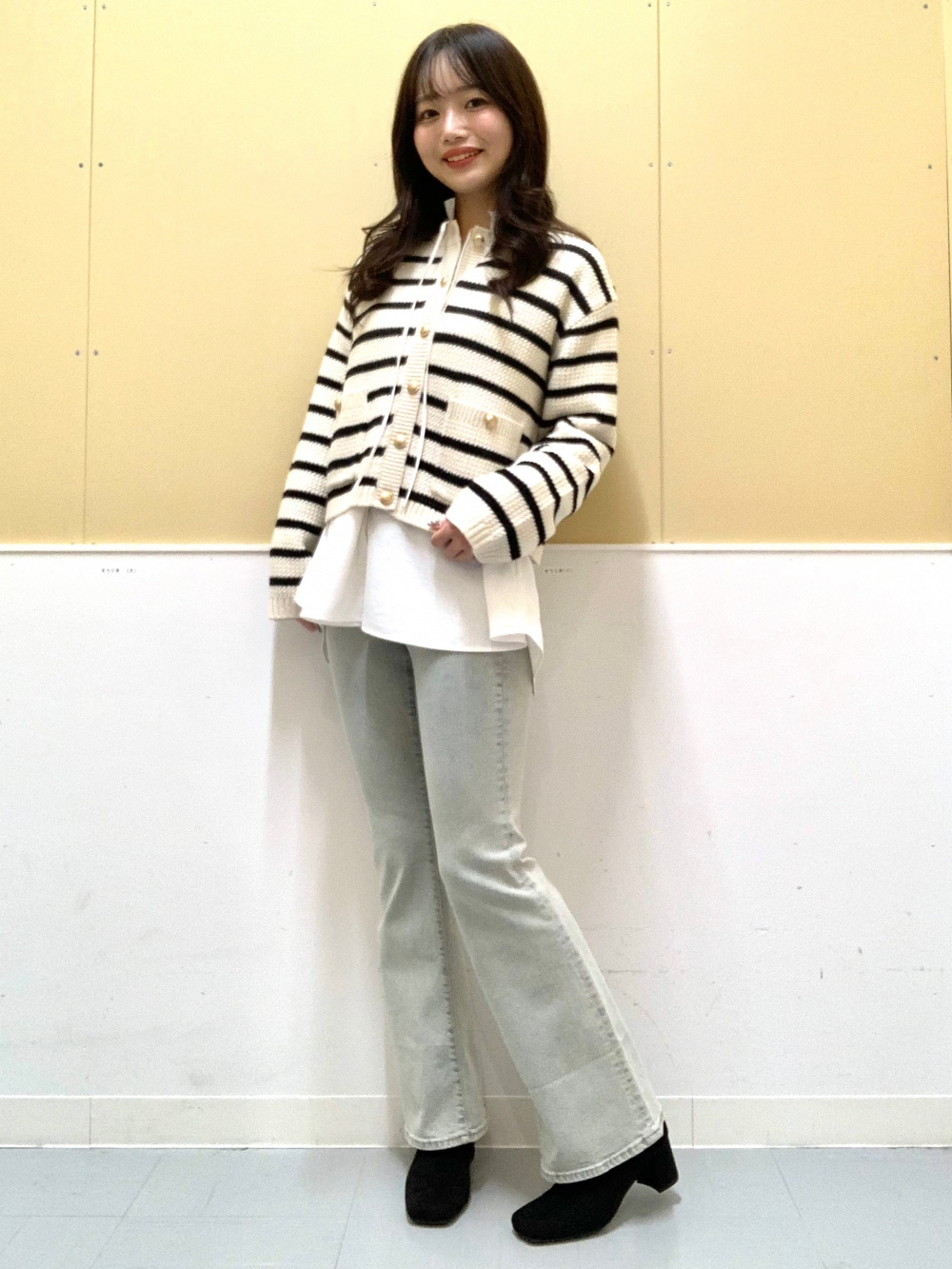 ソフトリブクルーネックT(長袖)、シアーオーバーサイズシャツRS+E」の