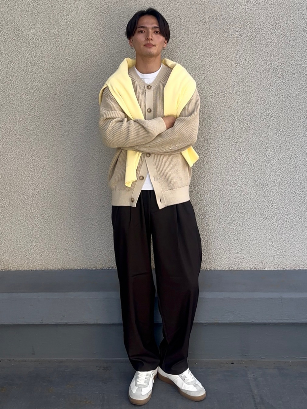 ケーブルショールカラーカーディガン ENGINEERED GARMENTS、イージー