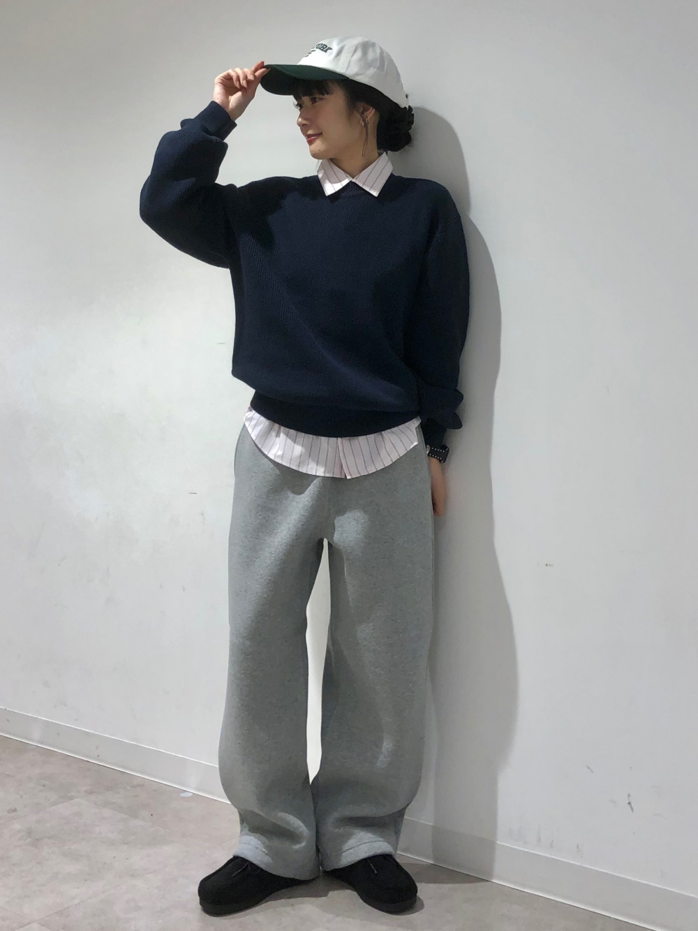 ヘビーウェイトスウェットワイドストレートパンツ(丈標準69.0～73.0cm
