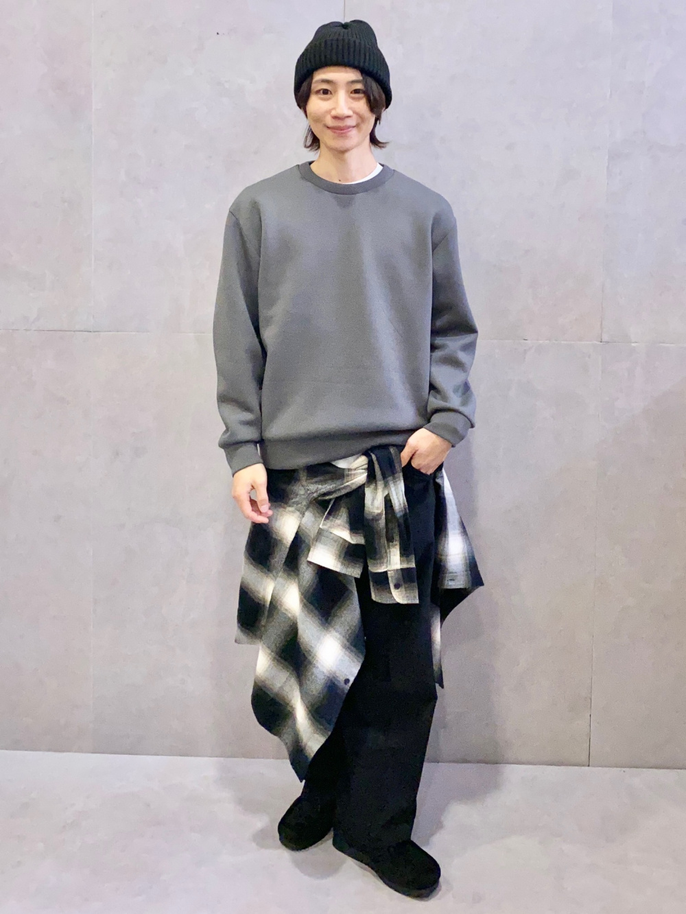 GU × ENGINEERED GARMENTS パデッドシェルパーカ パデッドシェルパーカ ENGINEERED GARMENTS、スウェットライクニット