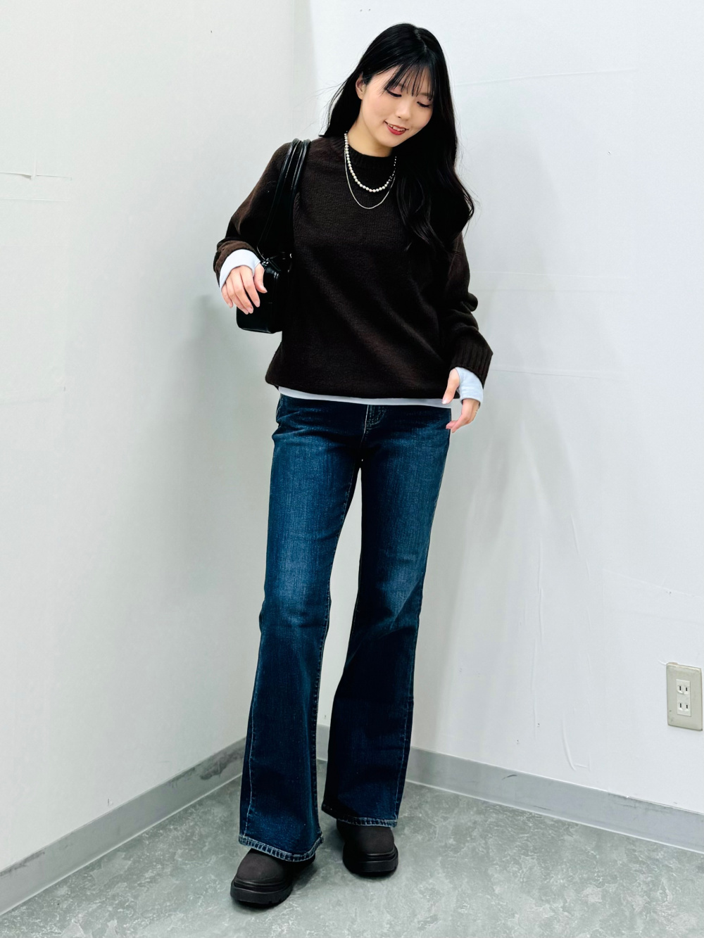 ソフトリブクルーネックT(長袖)、シアーオーバーサイズシャツRS+E」の