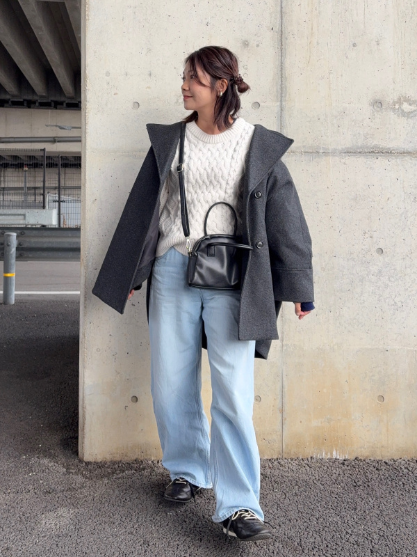 新品 GUコージーメルトンケープコート ダックグレー ポンチョ XL