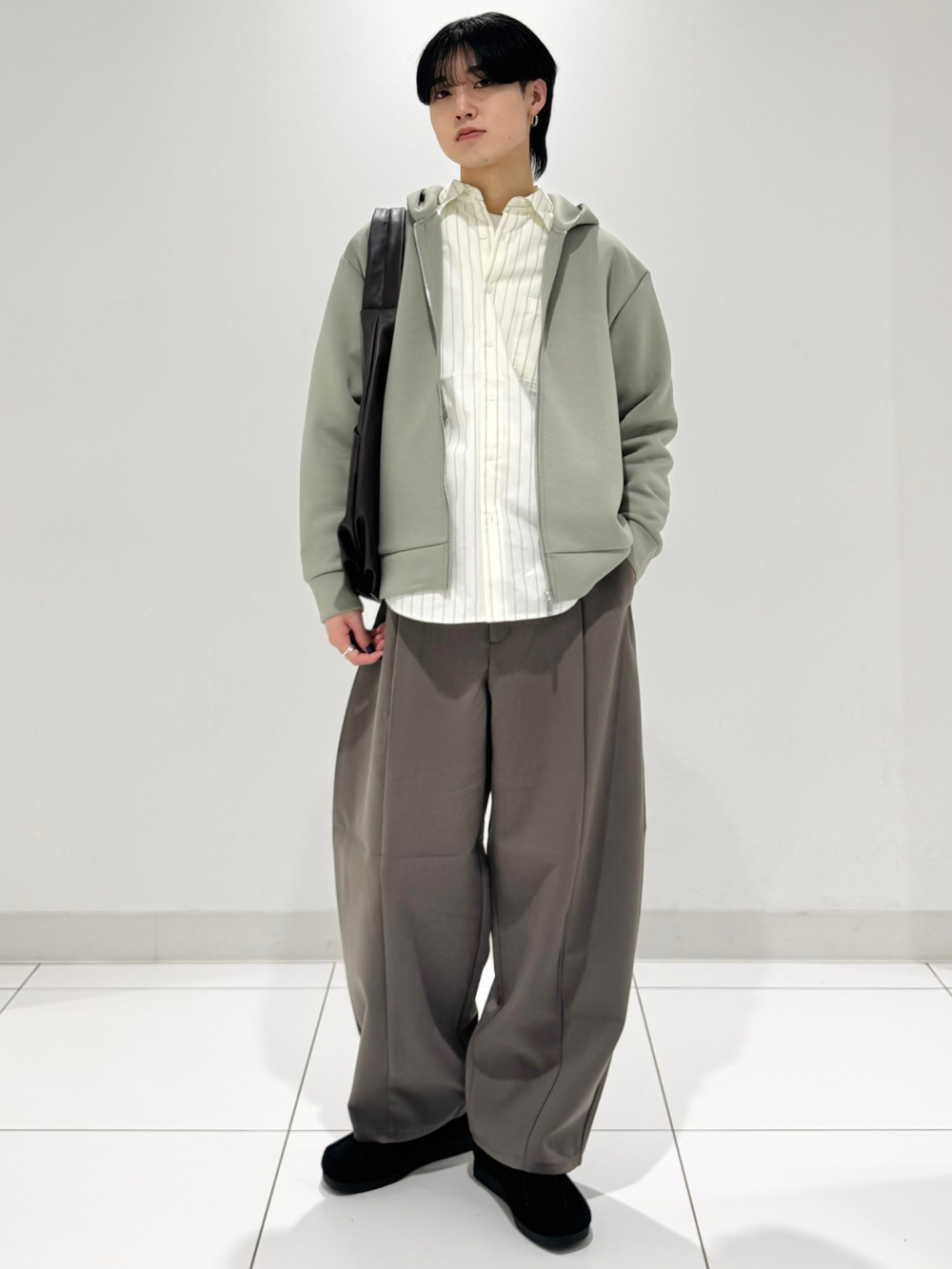 パデッドシェルパーカ ENGINEERED GARMENTS、スウェットライクニット
