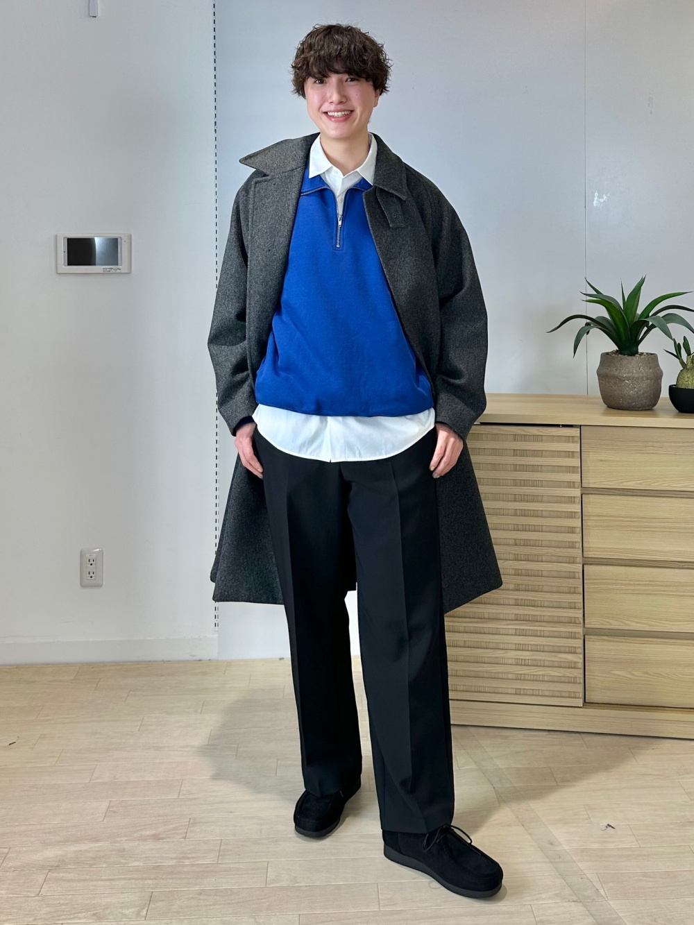 GU×ENGINEERED GARMENTS パデッドシェルパーカ ネイビーS ヘビーウェイトスウェットハーフジッププルオーバー、パデッドシェル