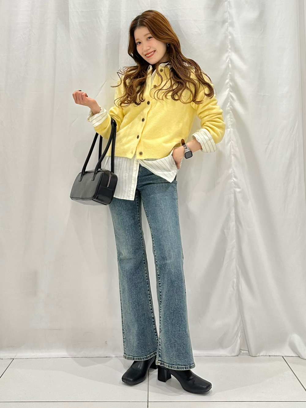 ソフトリブクルーネックT(長袖)、シアーオーバーサイズシャツRS+E」の