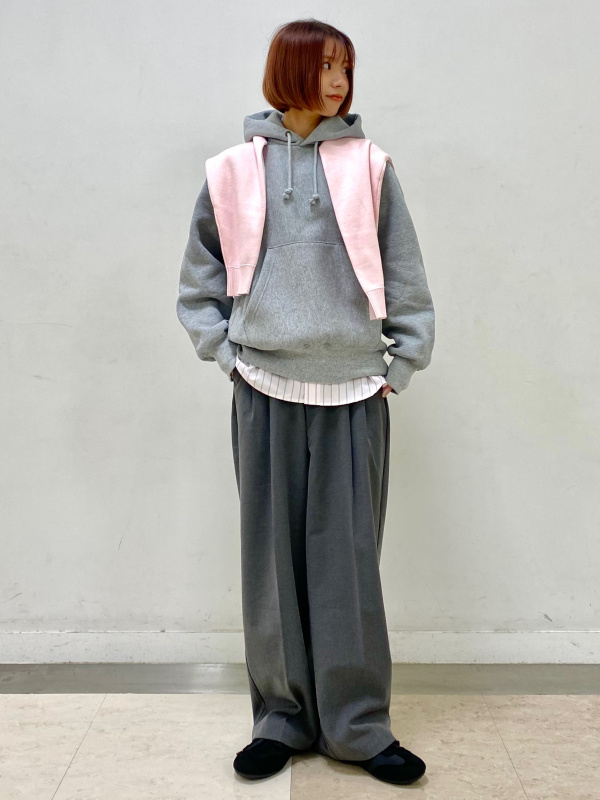 Brushed Wide Tapered Pants/Q、Cotton Zip Up Jacket」的穿搭靈感｜GU