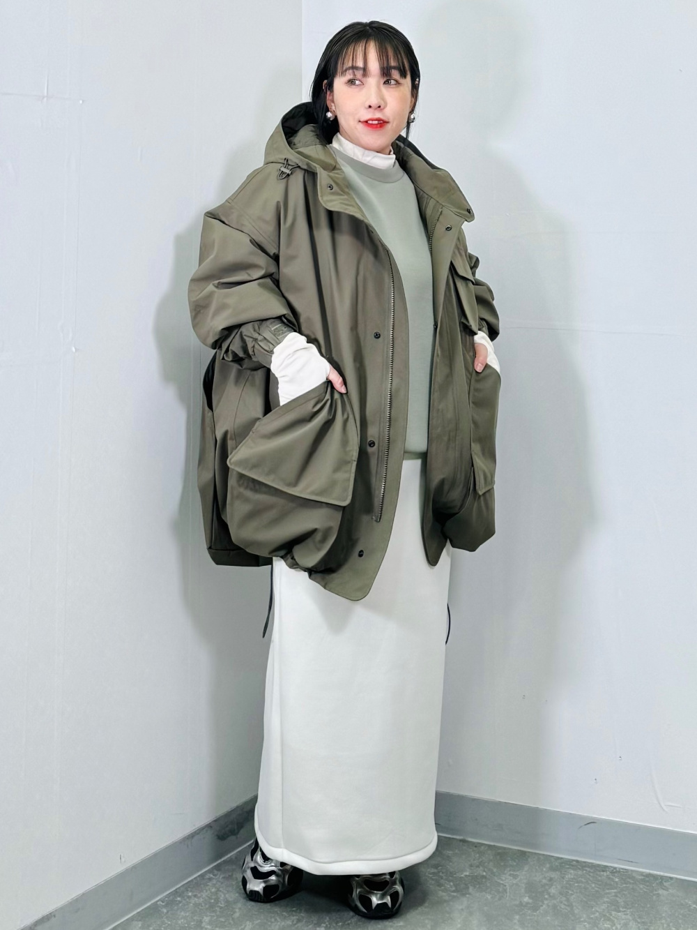 パデッドシェルパーカ ENGINEERED GARMENTS、パフスウェットプル