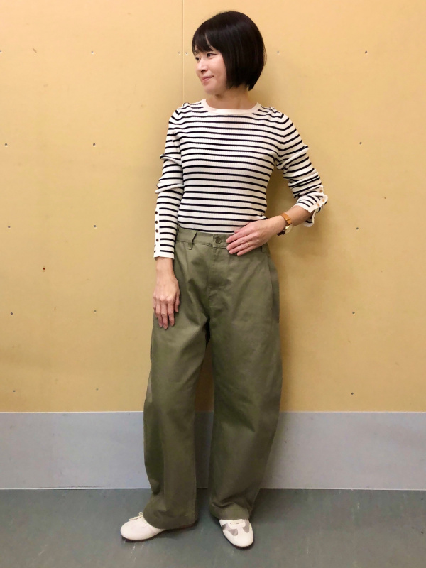 ヘビーコットンバレルレッグパンツ」のレディースのコーディネート一覧