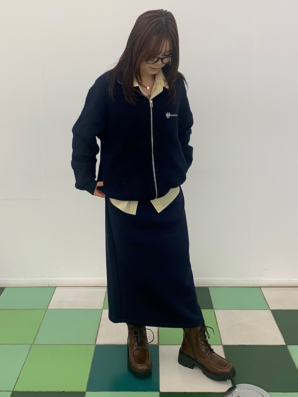 Rib Stitched Full-Zip Knitted Jacket」| GU的穿搭理念