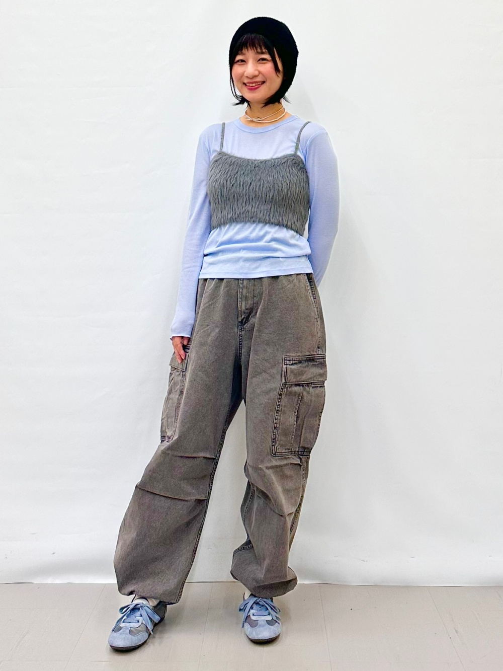 UV Protection Washed Twill Cap、Gathered Ballet Sneakers」| GU的穿