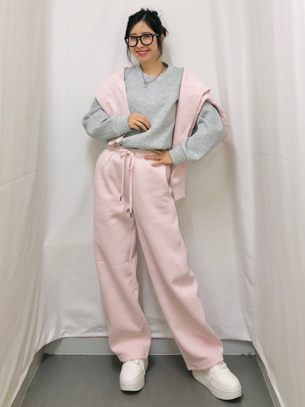 ヘビーウェイトスウェットバレルレッグパンツ(丈標準68.5～72.5cm