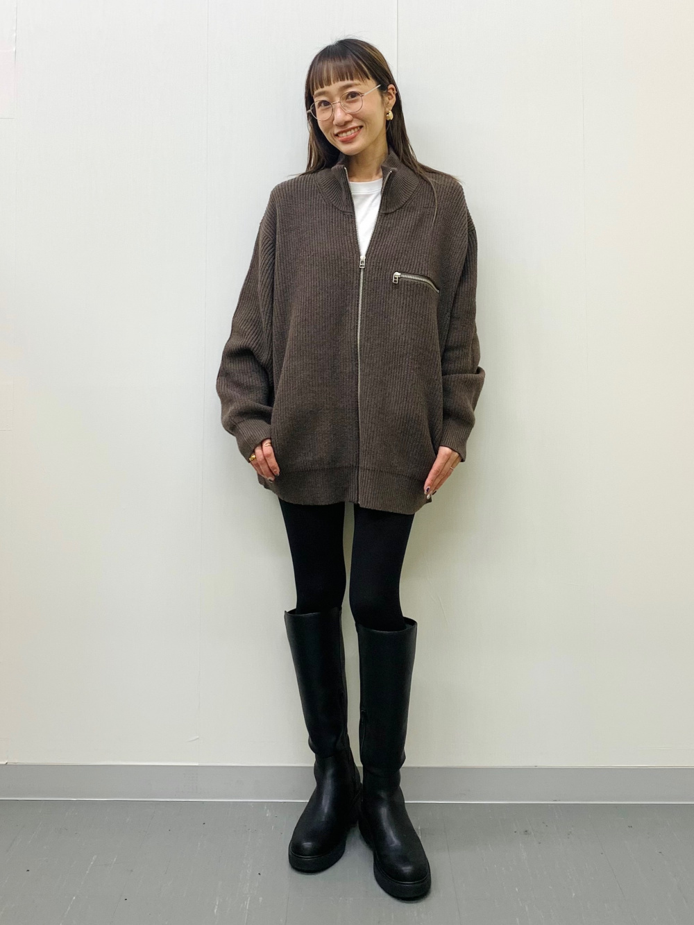 Rib Stitched Full-Zip Knitted Jacket」| GU的穿搭理念