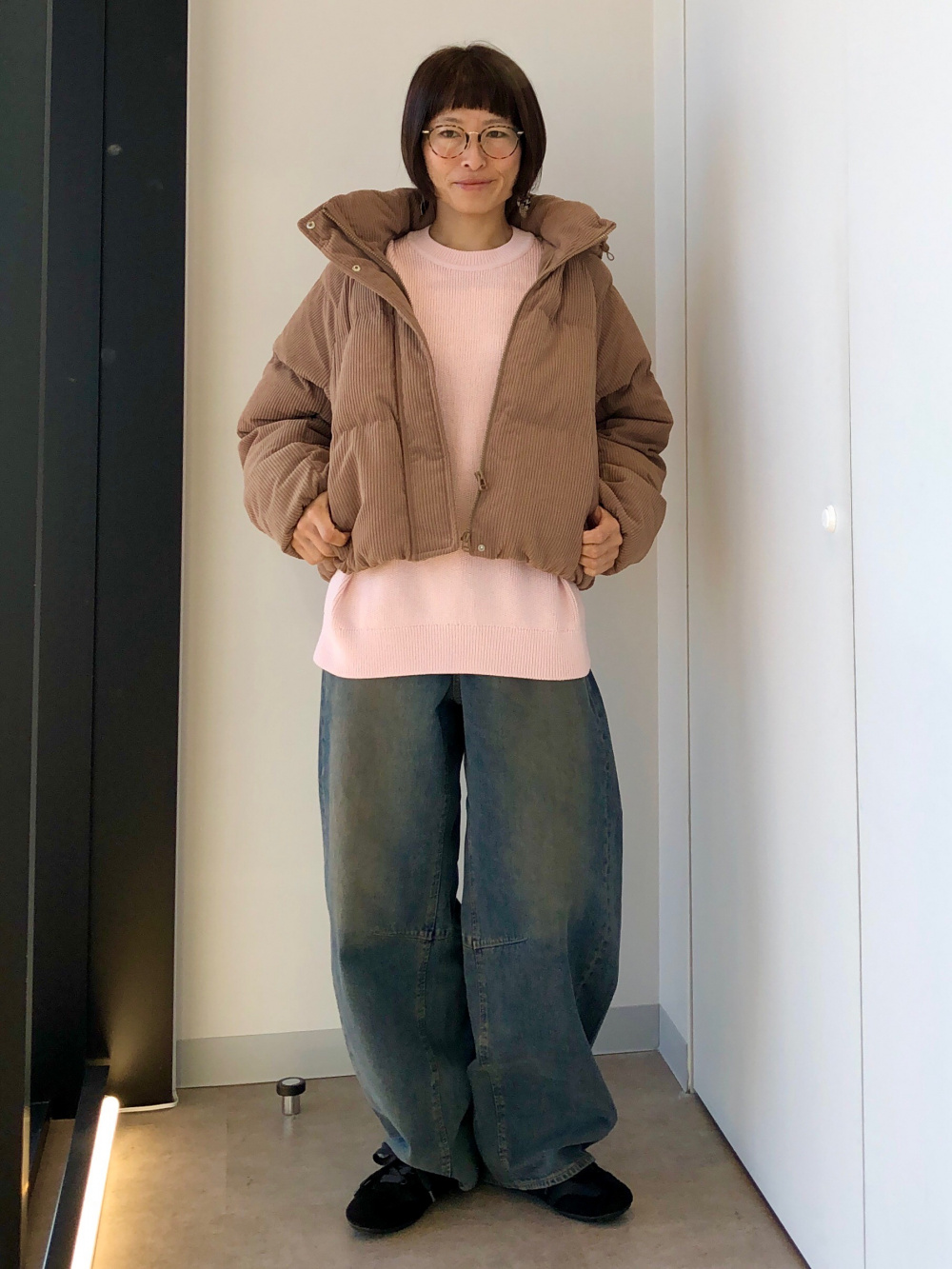 Gathered Ballet Sneakers、Tweedy Knitted Striped Cardigan」| GU的