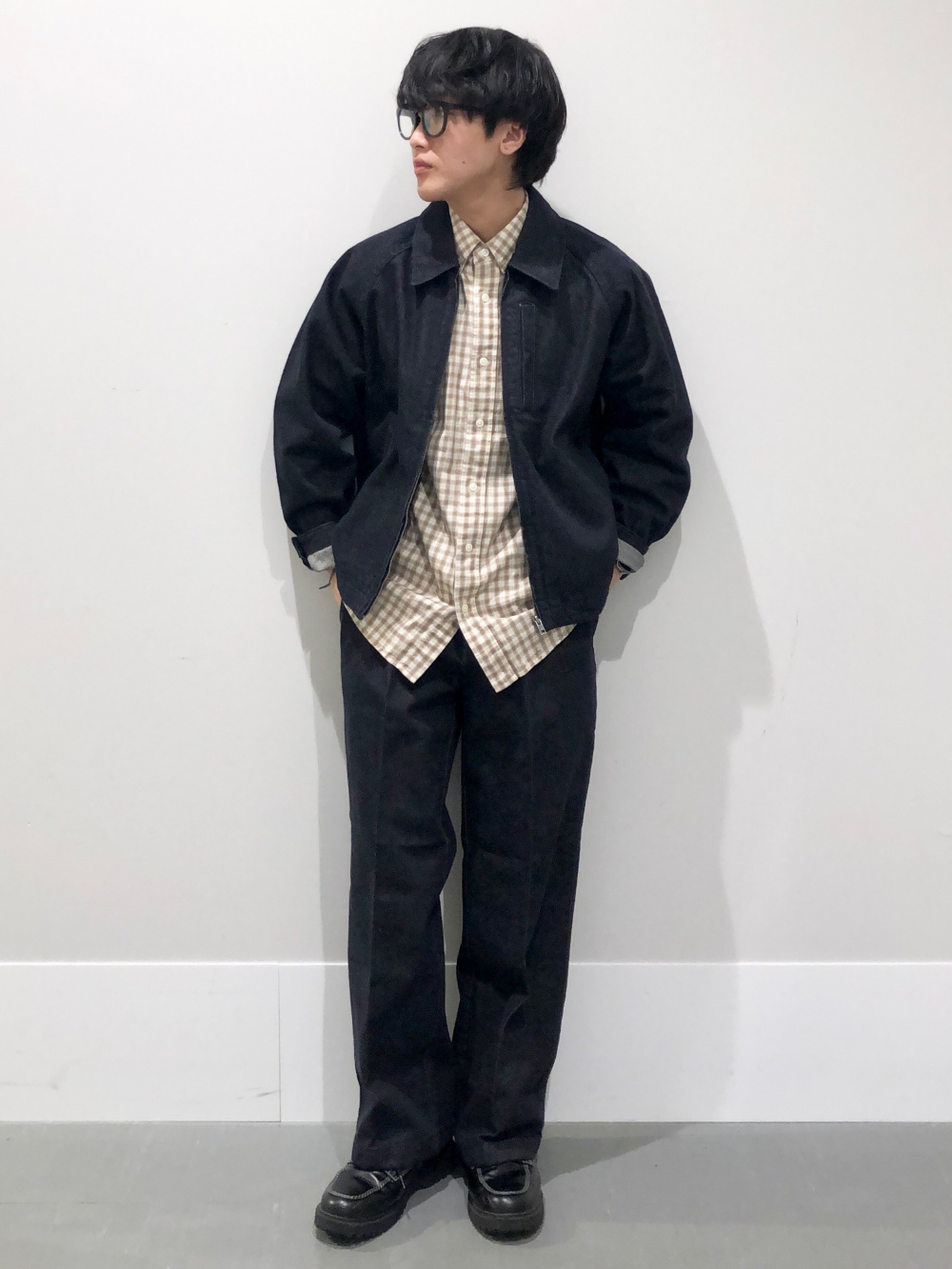 1695◇AKM K020 ケーブル ショールカラー カーディガン S