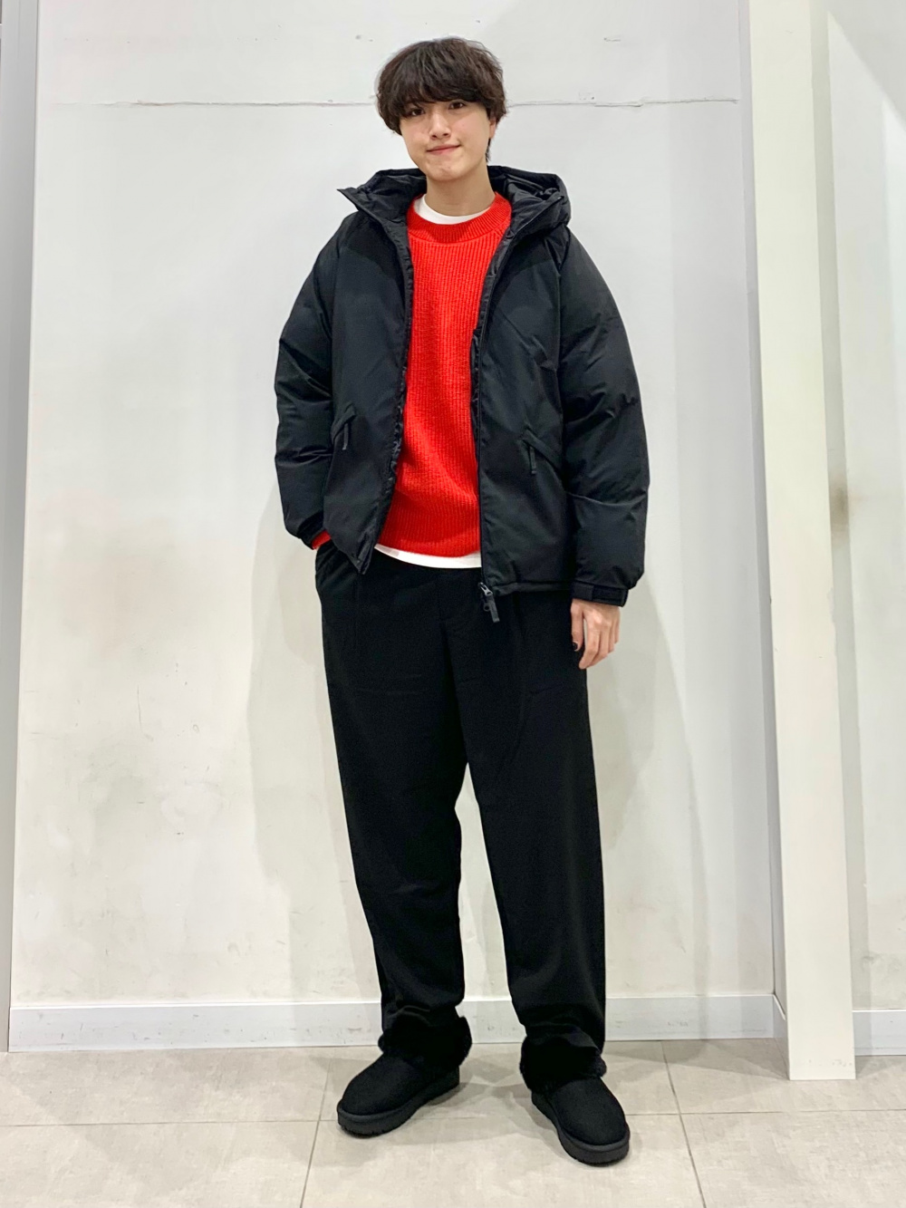 アゼクルーネックセーター、ボアフリーススナップパーカ ENGINEERED