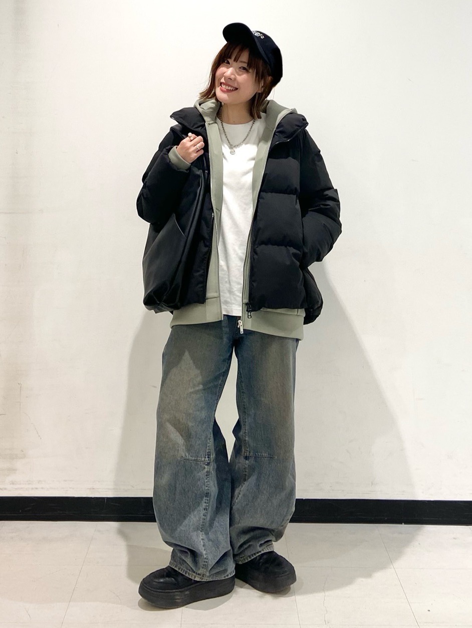 ソフトコットンクルーネックT(長袖)、タックワイドパンツ(丈標準70.0