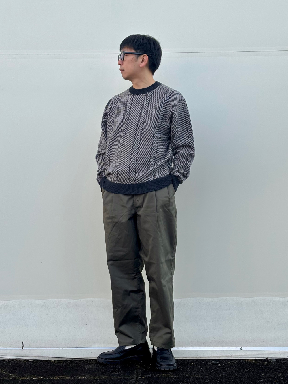 チノキャロットパンツ(丈標準69.5～73.5cm)」の着用コーディネート