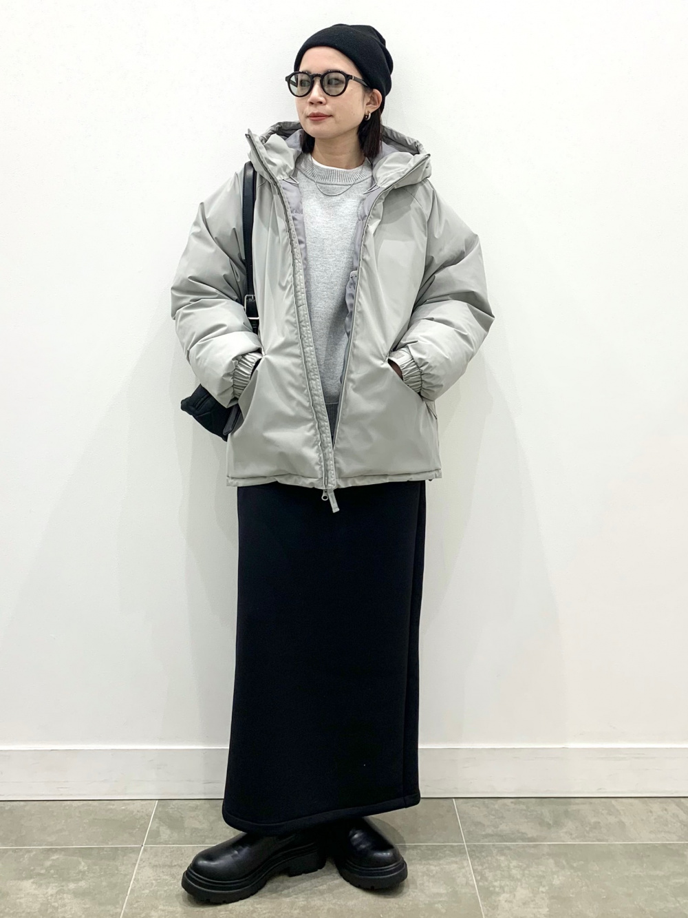 ソフトシアークルーネックT(長袖)、ワイドテーパードアンクルパンツZ