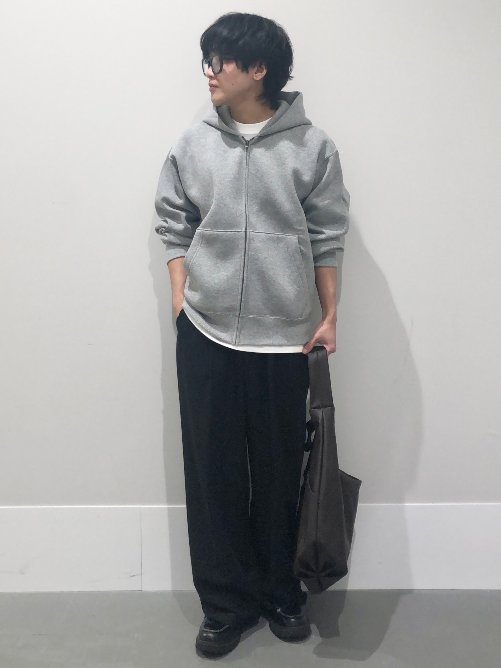 ヘビーウェイトスウェットワイドストレートパンツ(丈標準69.0～73.0cm