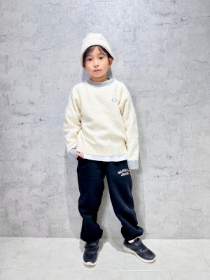 GU公式 | KIDS(男女兼用)ヘビーウェイトスウェットワイドジョガーパンツ