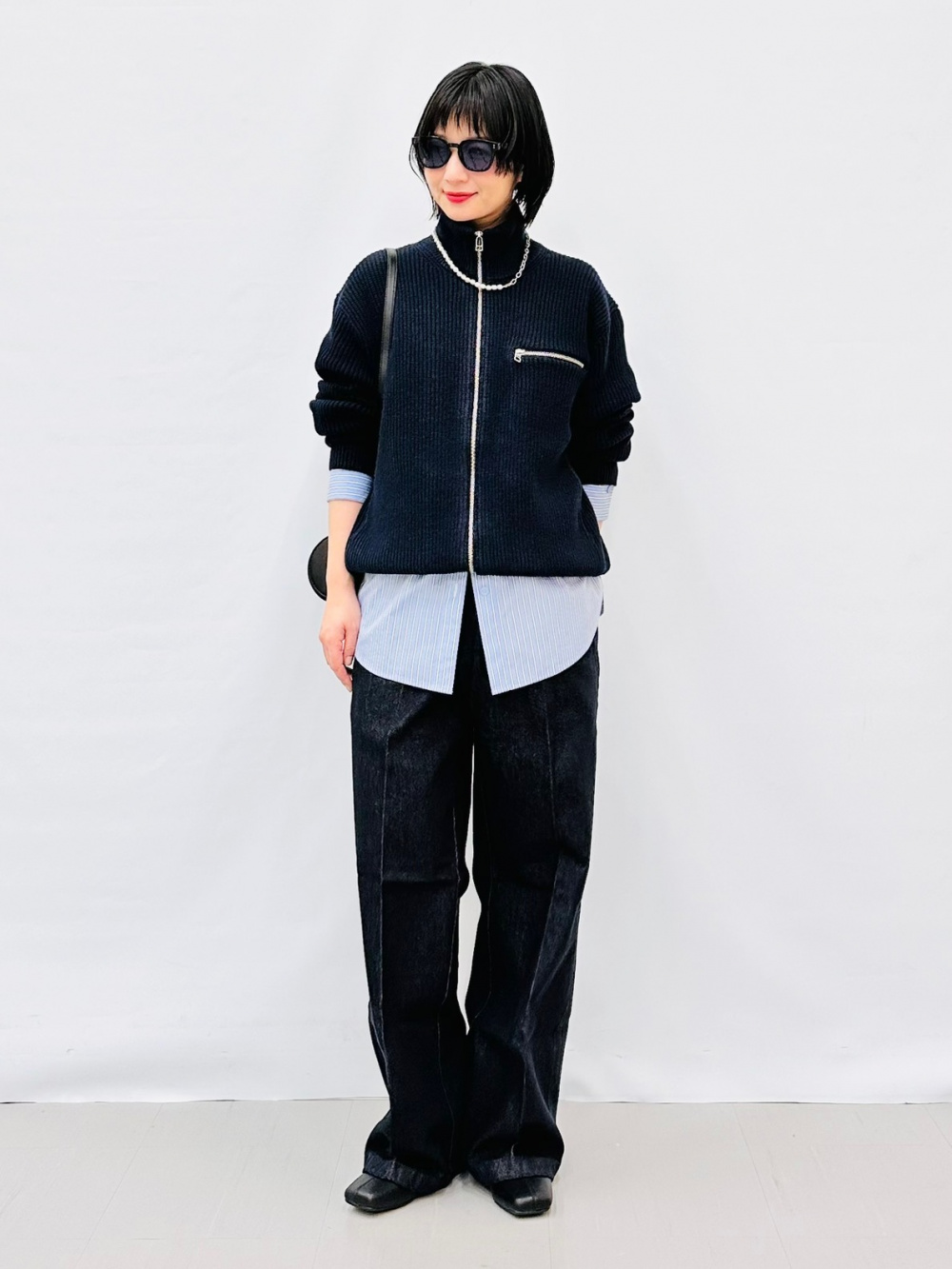 Rib Stitched Full-Zip Knitted Jacket」| GU的穿搭理念
