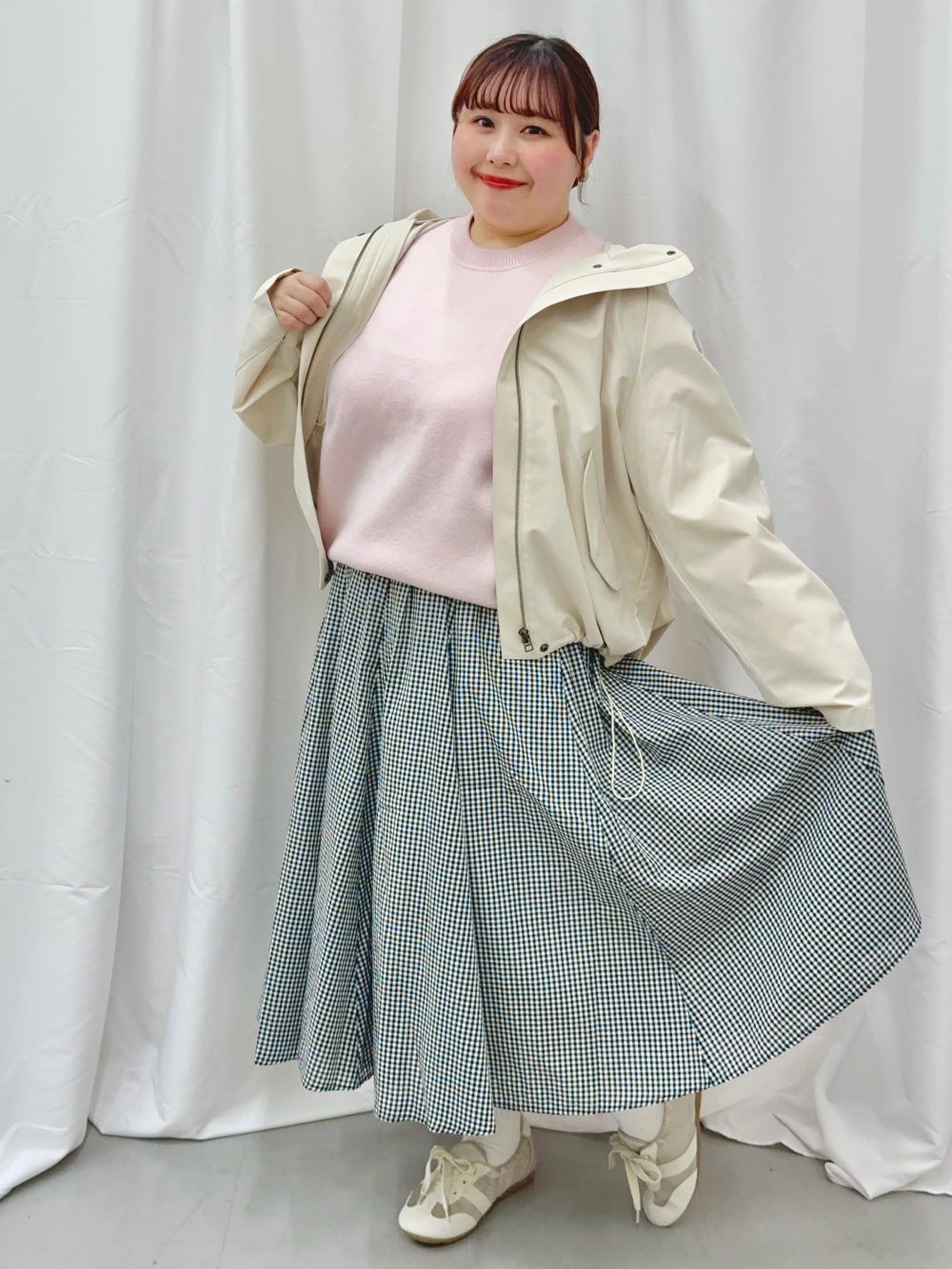 Circular Midi Skirt、2 Piece Ribbed Knitted Polo Shirt/S by rokh