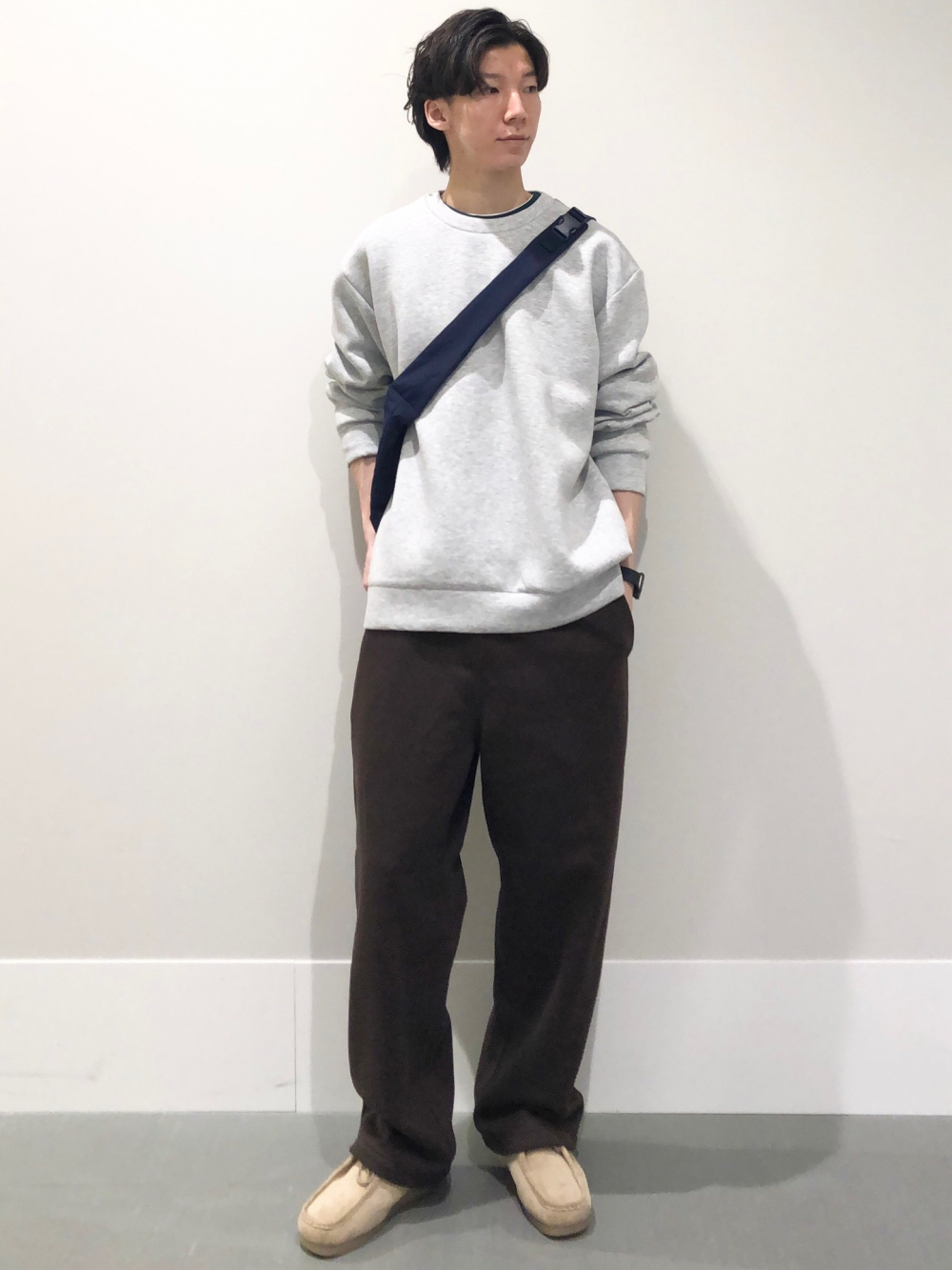 ヘビーウェイトスウェットワイドストレートパンツ(丈標準69.0～73.0cm