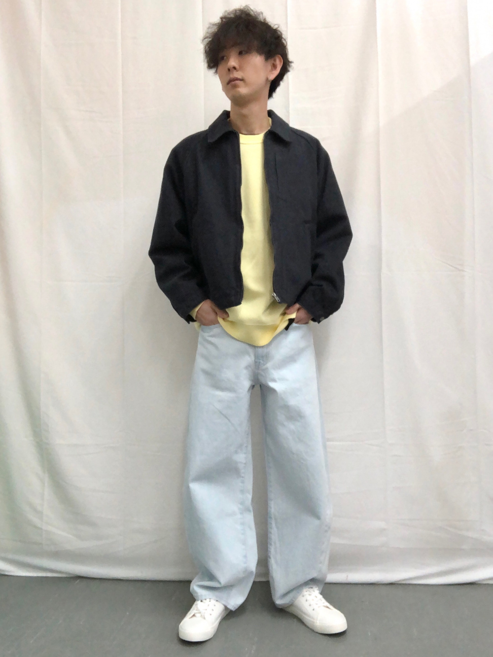 Cotton Zip Up Jacket、Twill Wide Straight Pants」| GU的穿搭理念