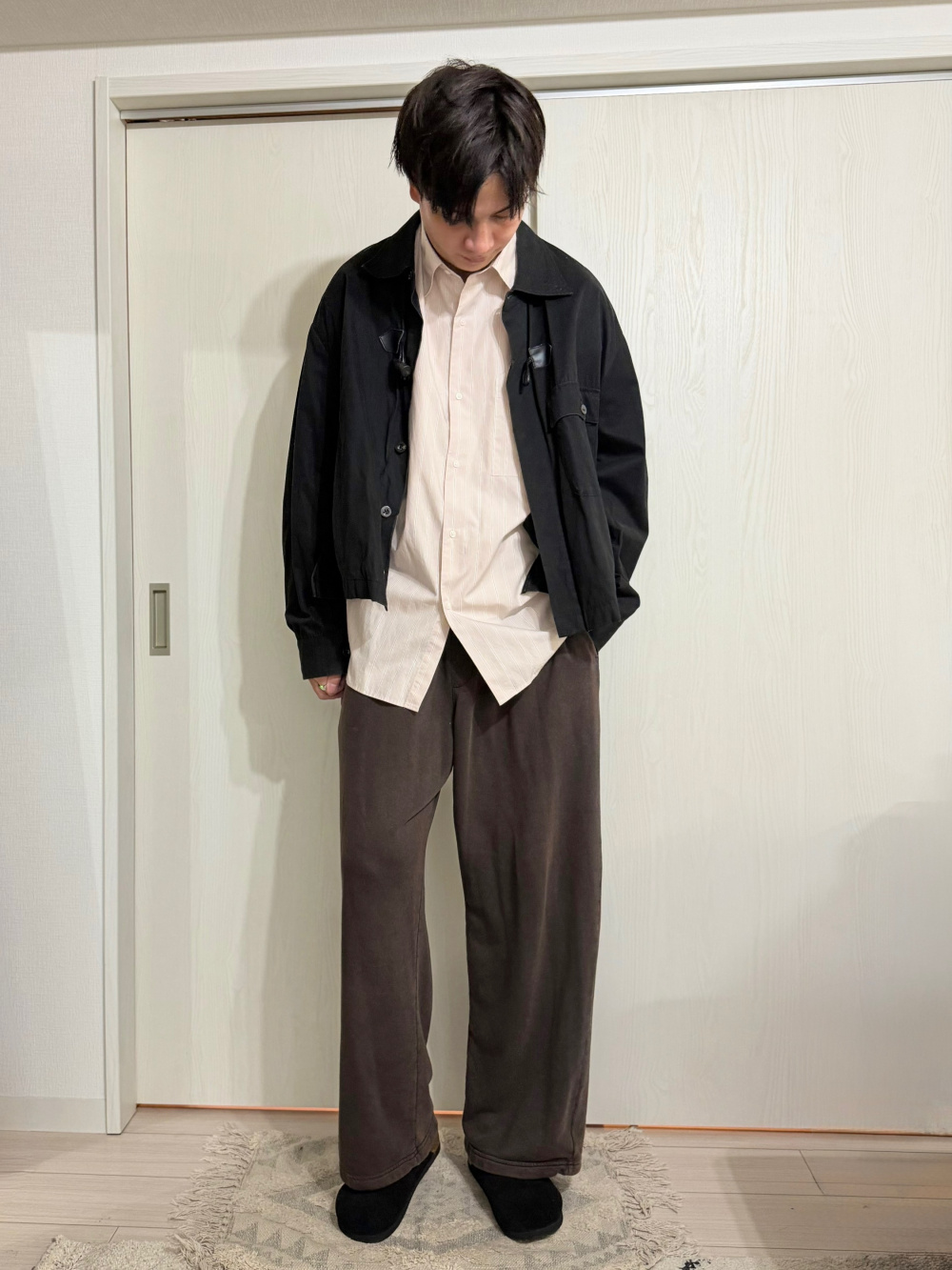 ウォッシュドスウェットワイドパンツ(セットアップ可能)、ウィンド