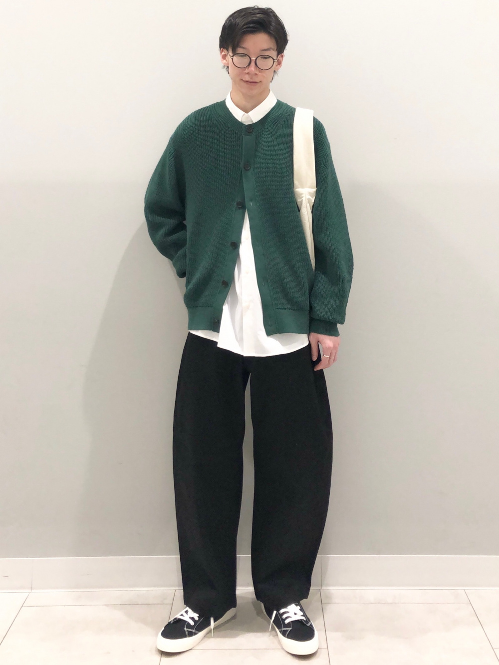 ケーブルショールカラーカーディガン ENGINEERED GARMENTS