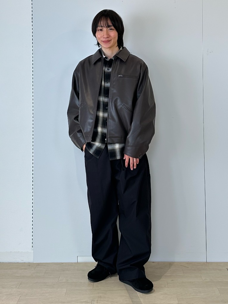 Check styling ideas for「Ombre Checked Shirt、Super Wide Jeans