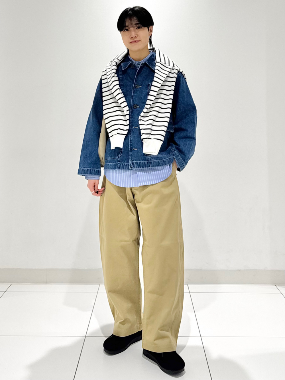 パデッドシェルパーカ ENGINEERED GARMENTS、スウェットライクニット