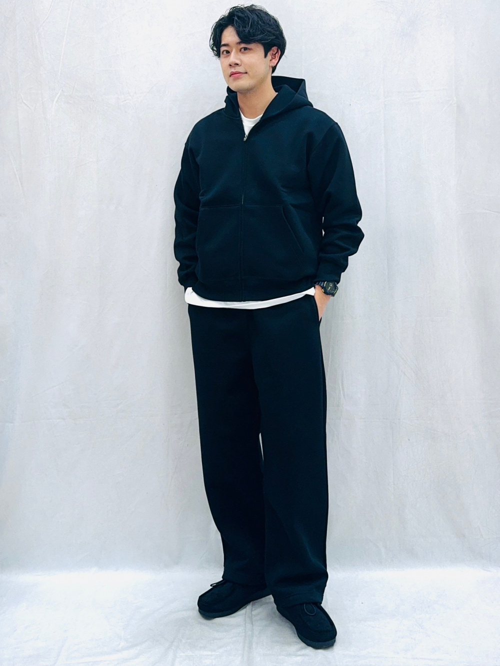 ヘビーウェイトスウェットワイドストレートパンツ(丈標準69.0～73.0cm